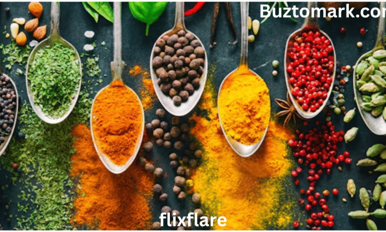 a group of spoons with different spices