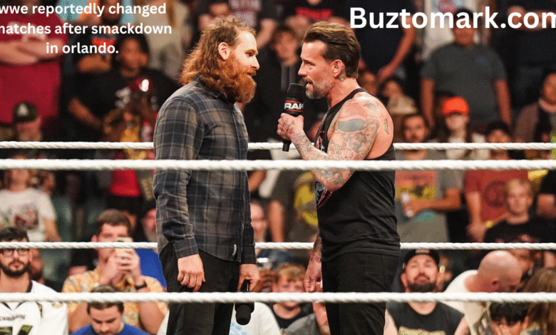 wwe reportedly changed matches after smackdown in orlando.